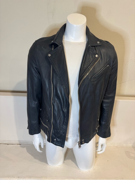 All Saints Other - AllSaints Akira Biker Jacket, Teal pebbled Leather, Large, RARE archive